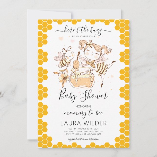 Mummy To Be Themed Watercolor Baby Shower  Invitation (Front)