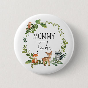Mummy to be - Woodland baby Shower Button