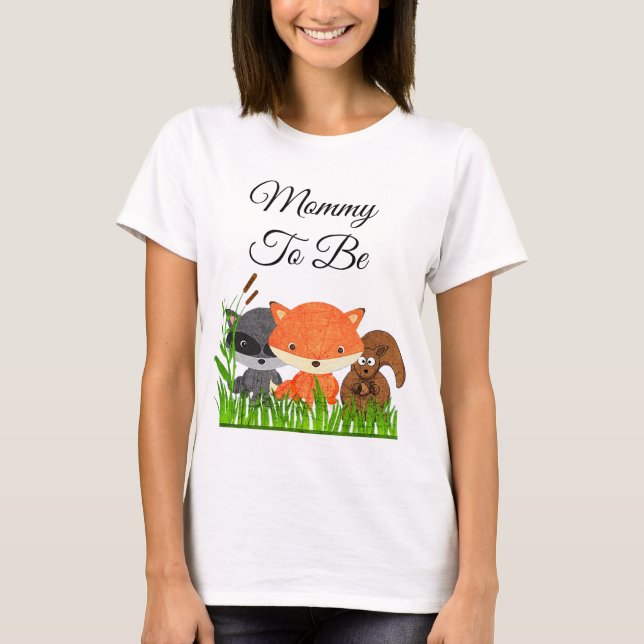 Mummy to be Woodland Creatures Maternity Shirt (Front)
