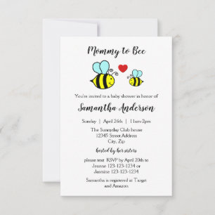 Mummy to Bee - 3x5 Baby Shower Invitation