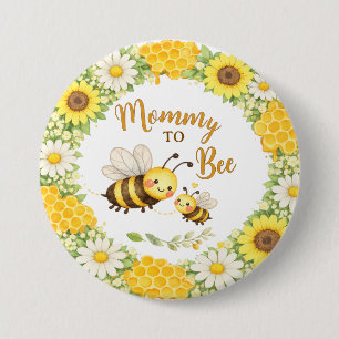 Mummy to Bee Baby Shower 7.5 Cm Round Badge