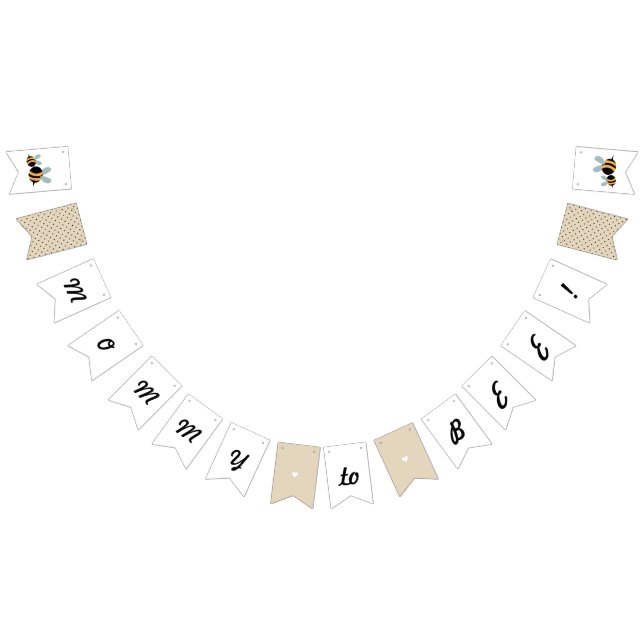 "Mummy to Bee" Baby Shower Banner -  Bunting Flag (All)