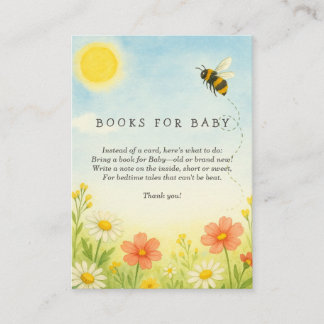 Mummy To Bee Baby Shower Book Request Enclosure Card