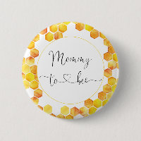 Mummy to Bee Baby Shower Button