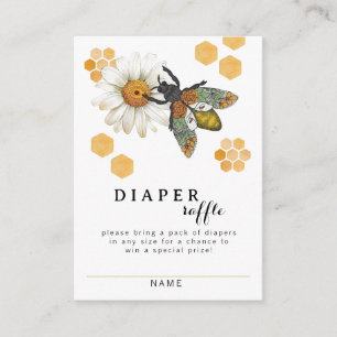 Mummy To Bee Baby Shower Diaper Raffle Enclosure Card