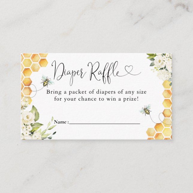 Mummy to Bee Baby Shower Enclosure Card (Front)