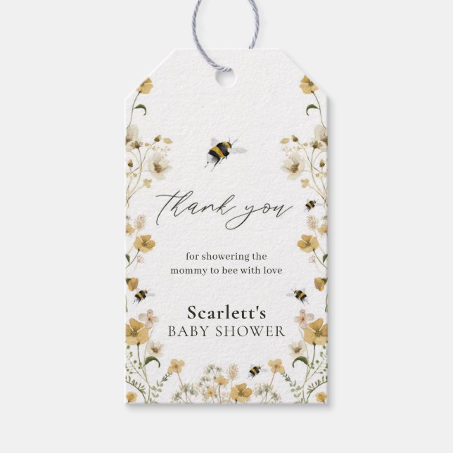 Mummy to Bee Baby Shower Favour Tag  (Front)