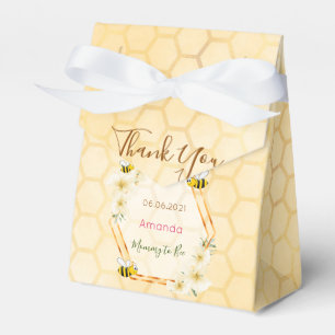 Mummy to Bee Baby shower honeycomb thank you Favour Box