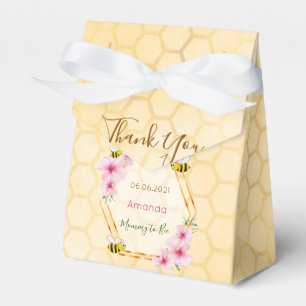 Mummy to Bee Baby shower honeycomb thank you Favour Box