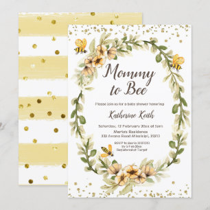 Mummy to Bee Baby Shower Invitation