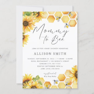 Mummy To Bee Baby Shower Invitation