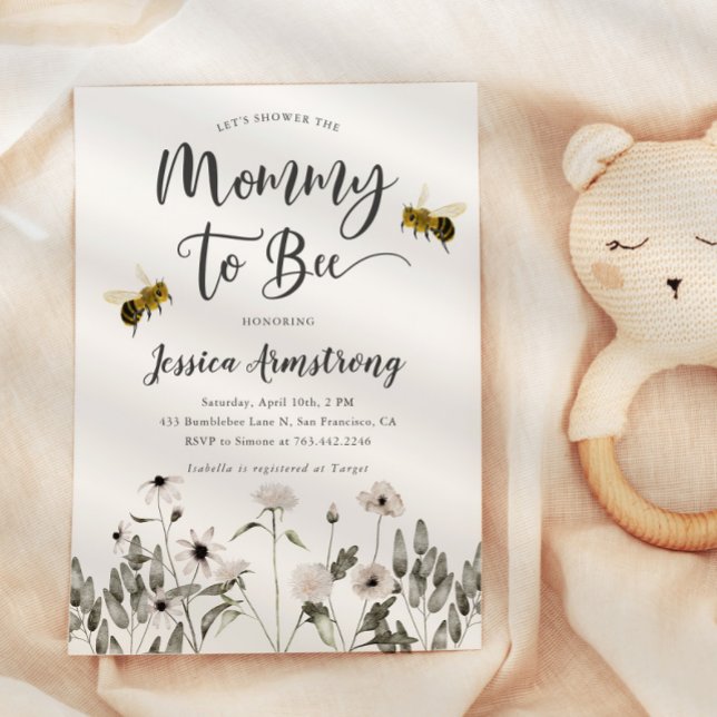 Mummy to Bee Baby Shower Invitation (Creator Uploaded)