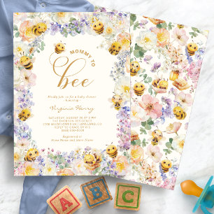 Mummy To Bee Baby Shower Invitation