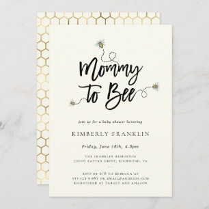 Mummy To Bee Baby Shower Invitation