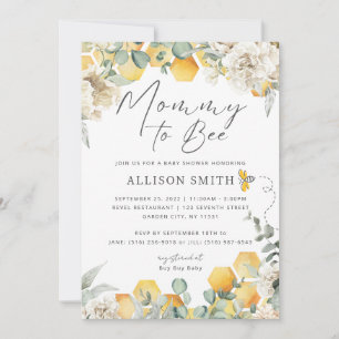 Mummy To Bee Baby Shower Invitation