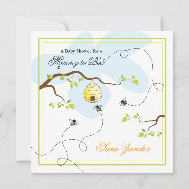 Mummy to Bee Baby Shower Invitation (Front)