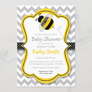 Mummy to Bee Baby Shower Invitations