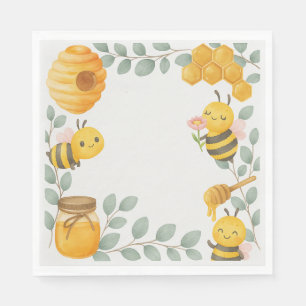 Mummy to Bee Baby Shower Luncheon Napkin