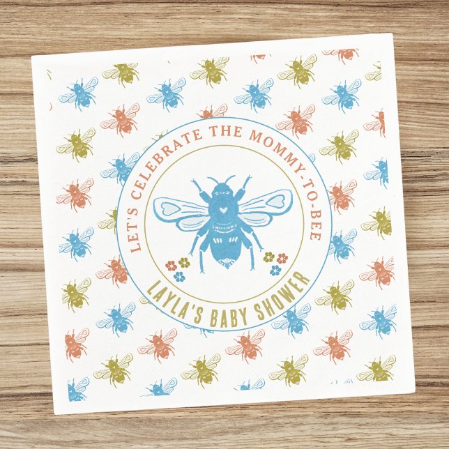 Mummy to Bee Baby Shower Napkin (Creator Uploaded)