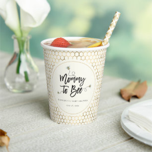 Mummy To Bee Baby Shower Paper Cups