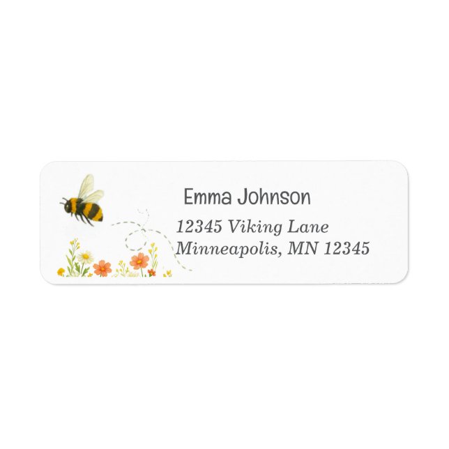 Mummy To Bee Baby Shower Return Address (Front)