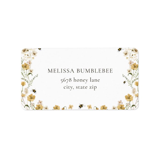 Mummy to Bee Baby Shower Return Address Label (Front)