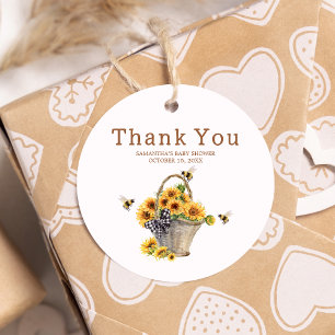 Mummy to Bee Baby Shower Round Favour Tags
