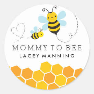 Mummy To Bee Baby Shower Sticker