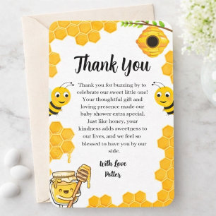 Mummy to Bee Baby Shower Thank You Card