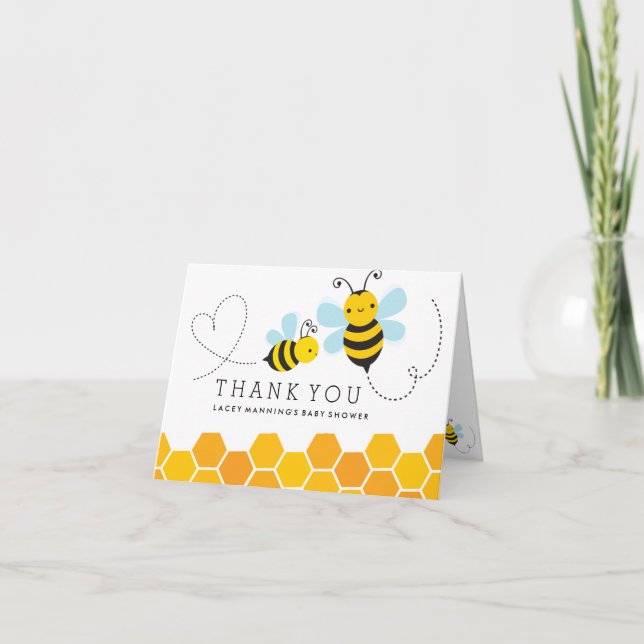Mummy To Bee Baby Shower Thank You Card (Front)