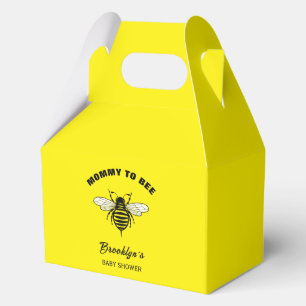 Mummy To Bee Baby Shower Yellow Black Cool Stylish Favour Box