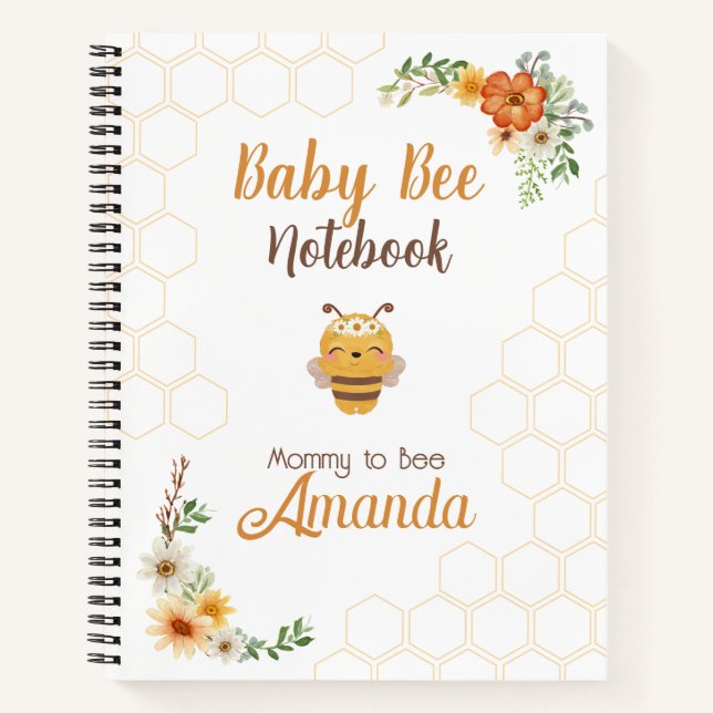 Mummy to bee Baby to bee Lined Notebook (Front)