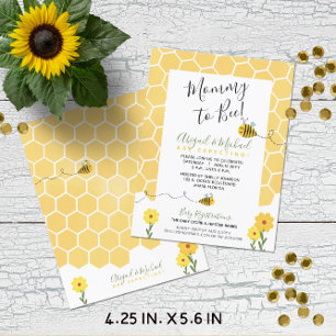Mummy to Bee Budget-Friendly Baby Shower Invite Postcard