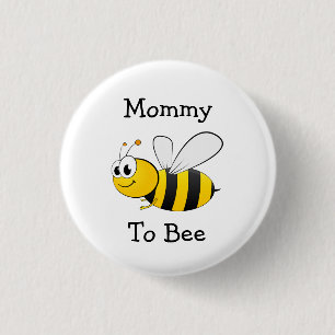 Mummy To Bee Bumble Bee Baby Shower 3 Cm Round Badge