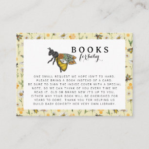 Mummy To Bee Bumblebee Baby Shower Books For Baby Enclosure Card