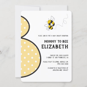 Mummy to bee bumblebee baby shower invitation