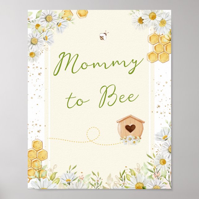 Mummy to Bee Bumblebee Sweety Baby Shower Sprinkle Poster (Front)