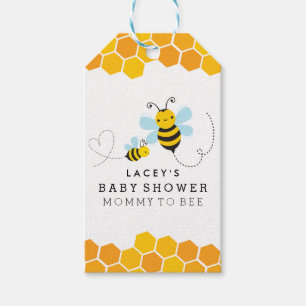 Mummy To Bee Chevron Baby Shower Gift Tags