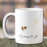 Mummy To Bee Coffee Mug<br><div class="desc">This coffee mug is decorated with watercolor honey bees and "Mummy to Bee" in stylish script typography.
Easily customisable with your monogram. Makes a lovely gift for the expectant mother.
Original Watercolor © Michele Davies.</div>