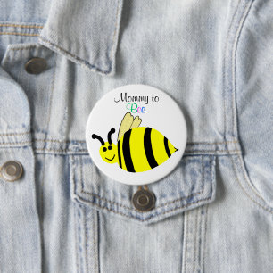 Mummy To Bee Cute Yellow Bumble Bee Maternity 7.5 Cm Round Badge
