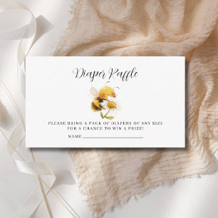 Mummy To Bee Diaper Raffle Baby Shower  Enclosure Card