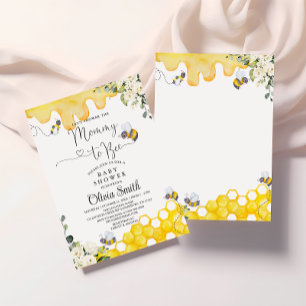 Mummy to Bee Floral Baby Shower Invitation