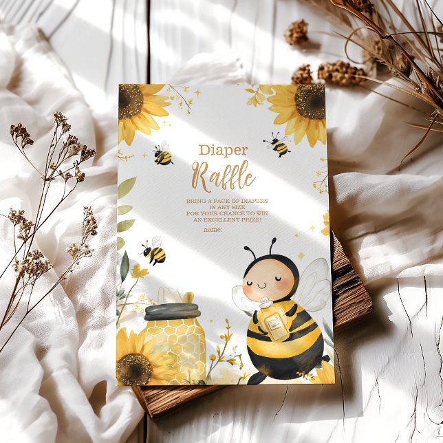 Mummy to Bee Floral  Diapper Raffle Enclosure Card (Creator Uploaded)
