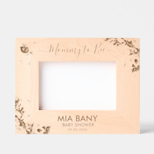 Mummy to Bee Floral keepsake from a baby shower Etched Frames