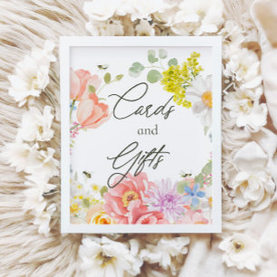 Mummy to Bee Floral Watercolor Baby Shower Poster