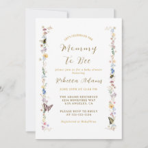 Mummy to Bee Garden Party Wildflower Baby Shower