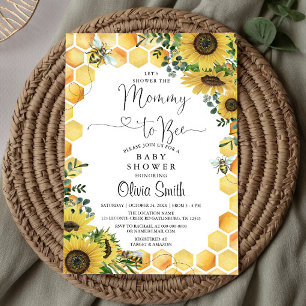 Mummy to Bee Gender Neutral Baby Shower Invitation