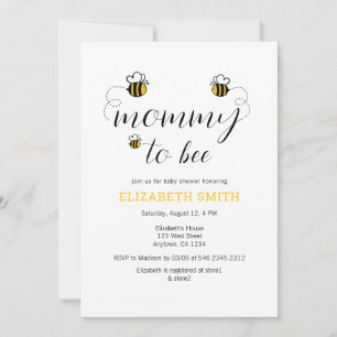 Mummy To Bee Honey Bee Baby Shower Invitation