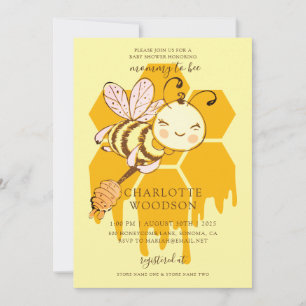 Mummy To Bee Honey Bee Honeycomb Baby Shower Invit Invitation