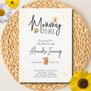 Mummy to Bee Honey Gender Neutral Baby Shower Invitation